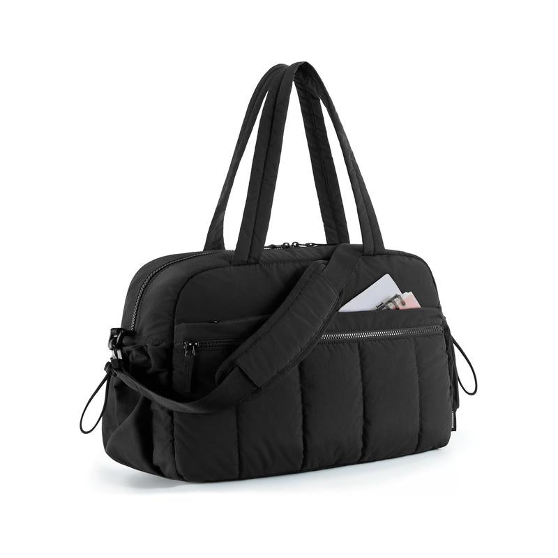 BAGSMART Puffy Water-Resistant Gym Travel Duffel Bag for Women with Wet Pocket, Carry on Weekender Bags, Water Resistant Workout Bag Sports Gym Outdoorfun