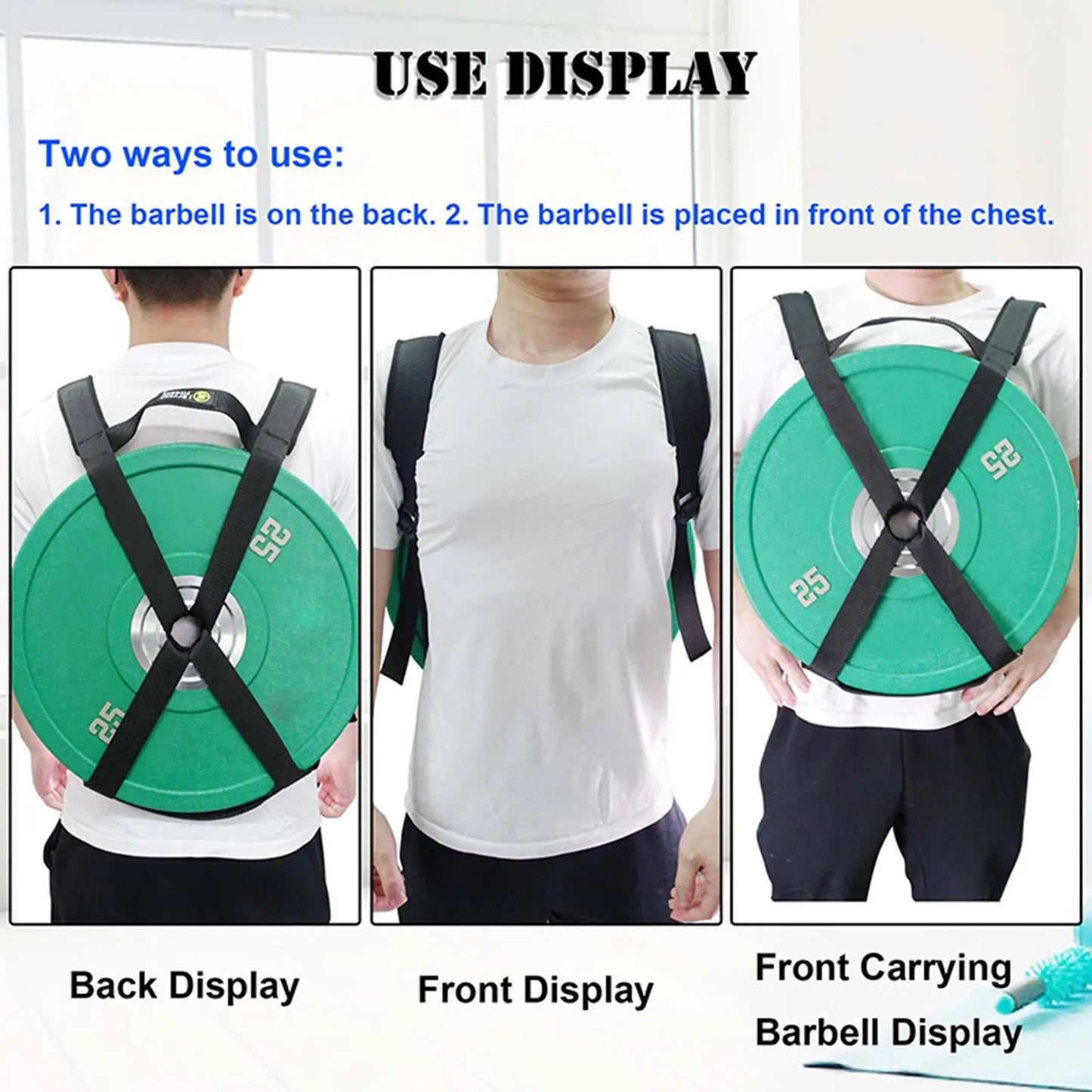 Body Weight Portable Weightlifting Barbell Plates Weighting Vest Strap for Pull Ups