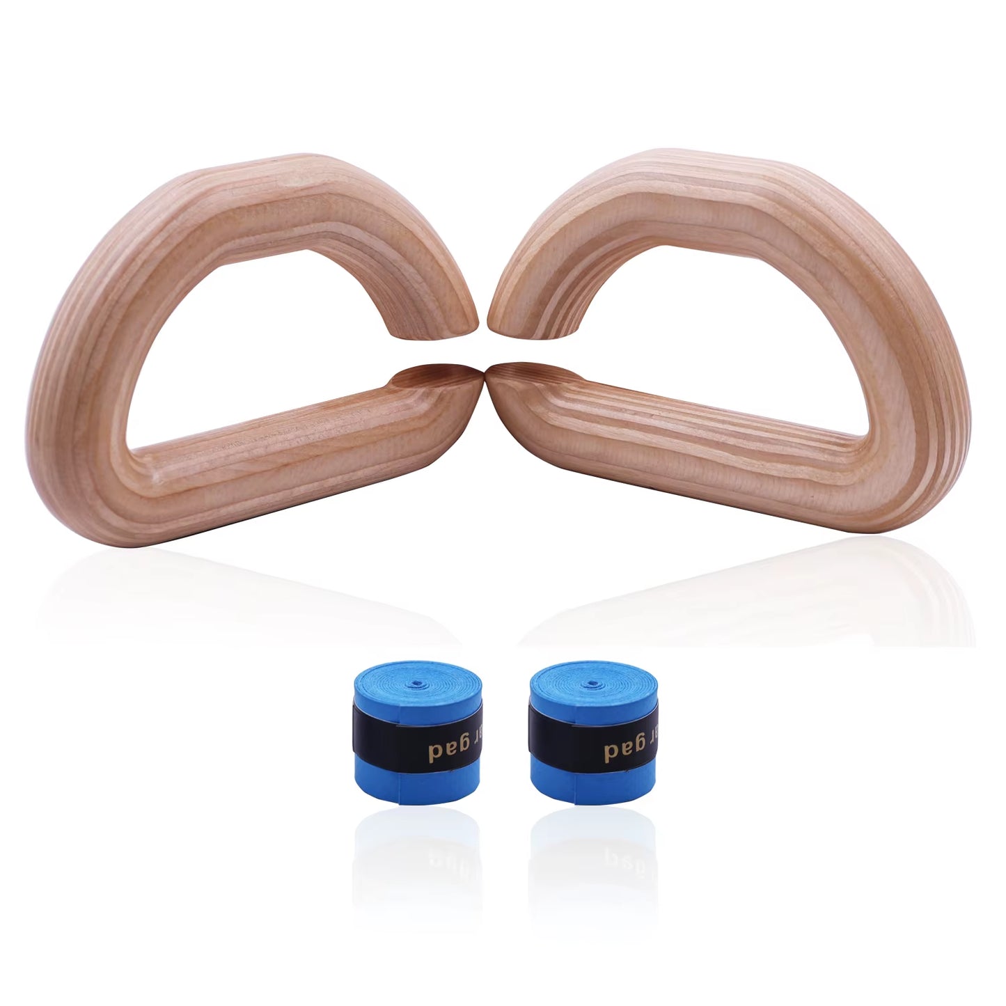 1 Pair Wooden Resistance Bands Handles, Versatile Exercise Handles with Anti-Slip Grips for Home Gym Pilates, Strength Training