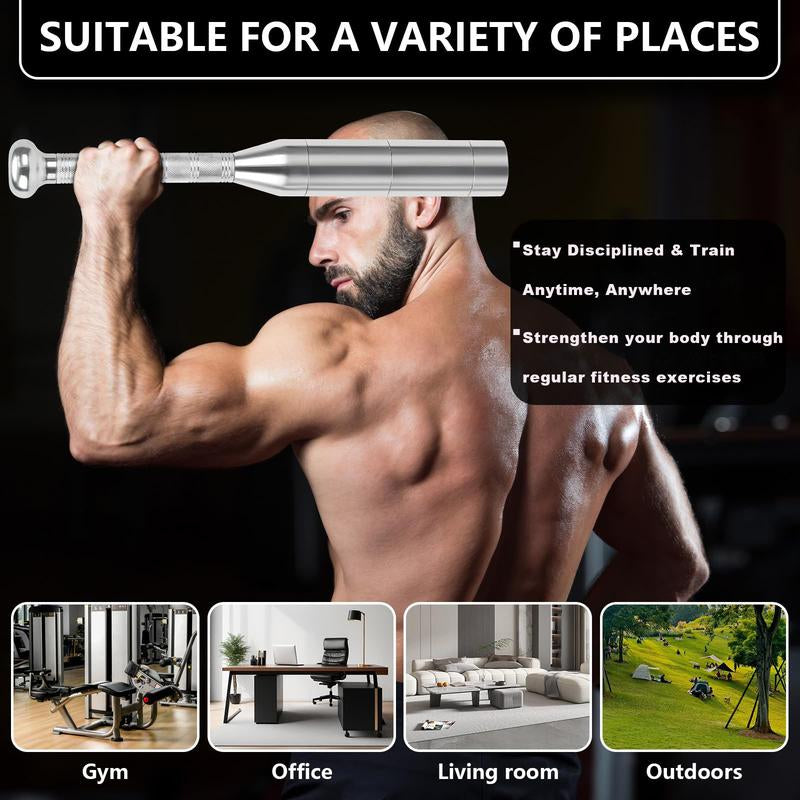 Adjustable Macebell Clubbell, 6-In-1 Premium Steel Indian Club, Strength Training Equipment for Full Body, Muscles, Shoulder, Grips & Forearms