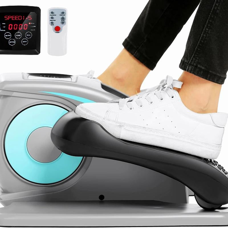 ANCHEER under Desk Elliptical, Electric Seated Pedal Exerciser, Quiet & Compact Mini Elliptical Trainer with Display Monitor and Remote Control, Home Office Leg Exercise Equipment for Seniors Adults