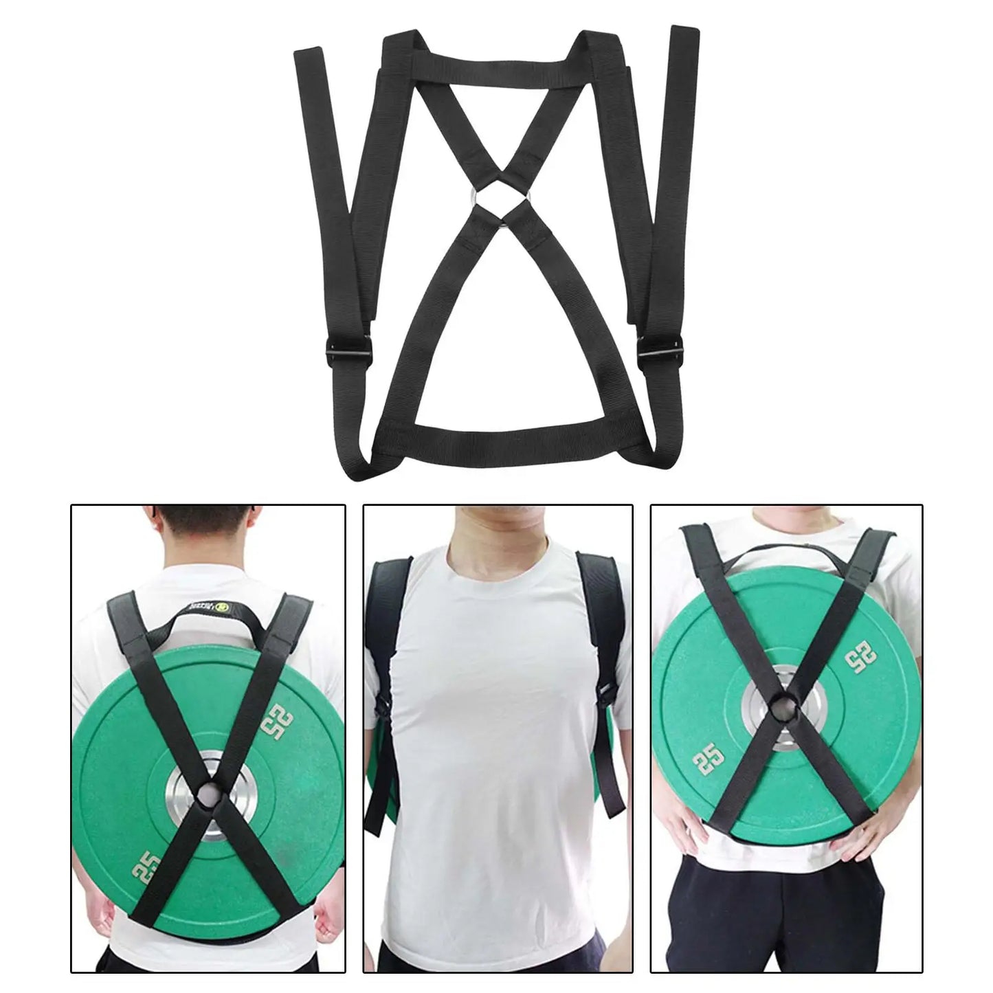 Body Weight Portable Weightlifting Barbell Plates Weighting Vest Strap for Pull Ups