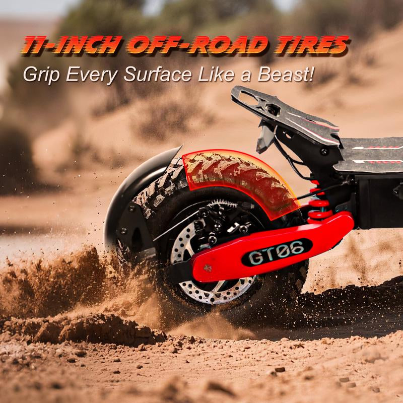 All-Terrain Electric Scooter,1200W Violent Motor,30Mph Speed 20/40Miles Range,3 Seconds Folding,330Lbs Load Capacity,Dual Shock Absorption,Foldable Off-Road E-Scooter