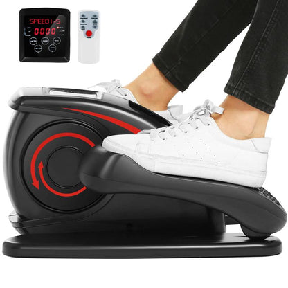 ANCHEER under Desk Elliptical, Electric Seated Pedal Exerciser, Quiet & Compact Mini Elliptical Trainer with Display Monitor and Remote Control, Home Office Leg Exercise Equipment for Seniors Adults