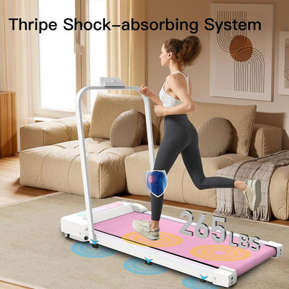 [SAYGOGO] 2 in 1 Treadmill with Handles,Walking Pad, 2.5HP under Desk Treadmill with Remote Control & LED Display, Quiet Desk Treadmill for Compact Space, Portable Walking Pad for Home/Office Use