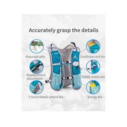 AONIJIE E913S 5L Hydration Running Vest-Lightweight Backpack for Marathonhiking, Trail Running (Fits Chest 65-135Cm) Jogging Accessories