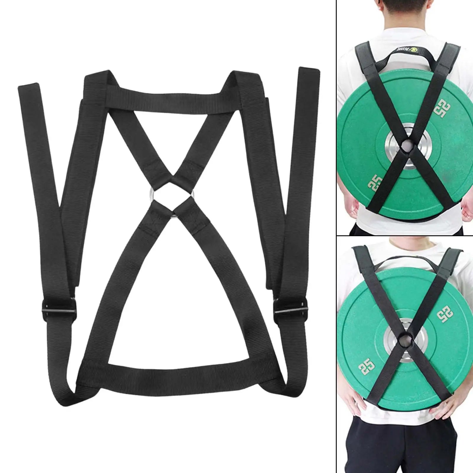 Body Weight Portable Weightlifting Barbell Plates Weighting Vest Strap for Pull Ups