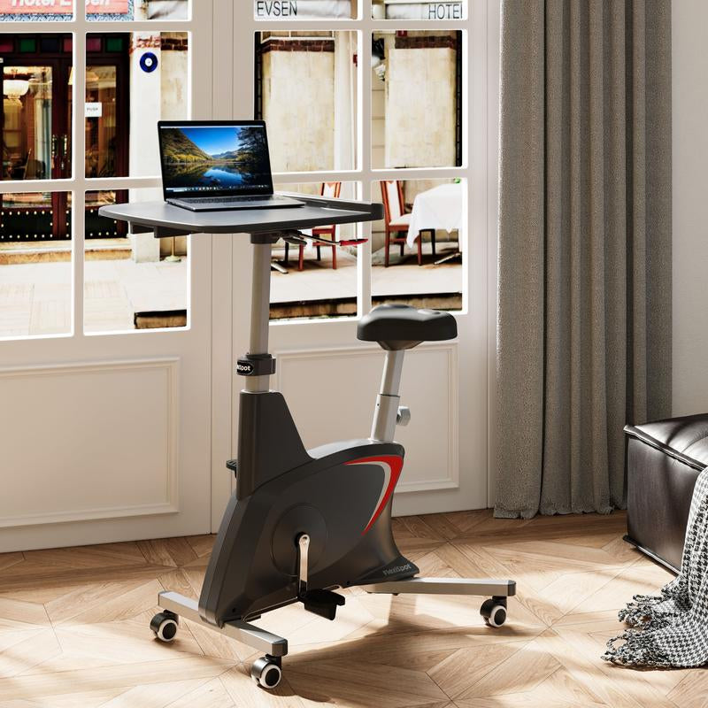 【Memorialday】3-In-1 Exercise Bike V9 PLUS, All-In-One under Desk Bike with Pedal Exerciser, Indoor Cycling Bike with Adjustable Resistance/Lcd Display/Seat/Desktop 350LBS Heavy Duty, Stationary Bike for Home