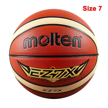 Size 5 6 7 Basketball Black Gold PU Outdoor Indoor Balls Women Youth Man Match Training Basketalls Free Air Pump Bag