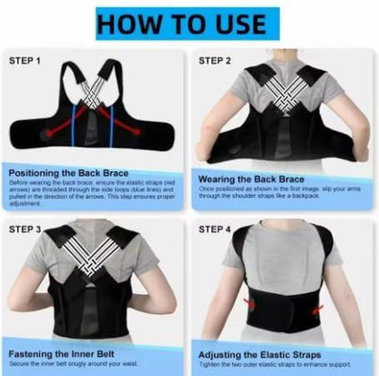 Waist Trainer Correct Bad Posture Help and Hunchback Unisex Posture Enhancer Back Support Posture Correction Shoulder Belt Correction Vest for Home Office