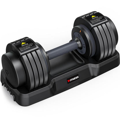 Bearbro Adjustable Dumbbells Set of 2, 1-Sec Adjustable Weights Dumbbells Set, 5 in 1 Free Adjustable Dumbbell Set with Anti-Slip Texture Handle, Weight Set for Home Gym Suit Both Men and Women