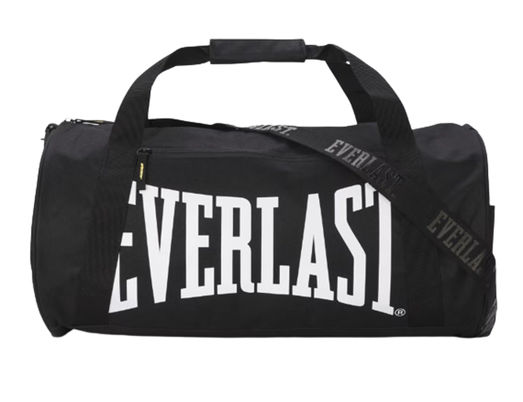 Durable Duffle Gym Bag with Adjustable Strap Everlast Brooklyn Barrel Bag Black