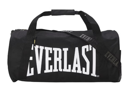 Durable Duffle Gym Bag with Adjustable Strap Everlast Brooklyn Barrel Bag Black