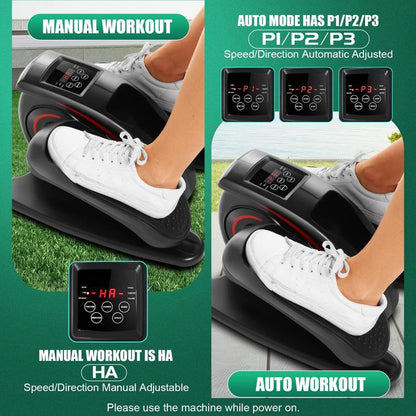 ANCHEER under Desk Elliptical, Electric Seated Pedal Exerciser, Quiet & Compact Mini Elliptical Trainer with Display Monitor and Remote Control, Home Office Leg Exercise Equipment for Seniors Adults