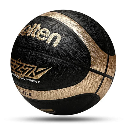 Size 5 6 7 Basketball Black Gold PU Outdoor Indoor Balls Women Youth Man Match Training Basketalls Free Air Pump Bag