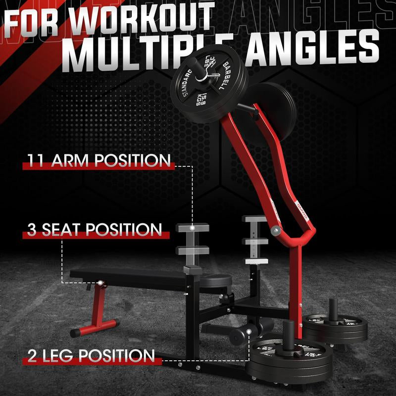 【Fathersdaygift】Chest Press Machine, 1050LBS Bench Press Machine with Independent Converging Arms, Adjustable Flat Incline Bench for Chest, AB Workouts, Shoulder Home Gym Equipment