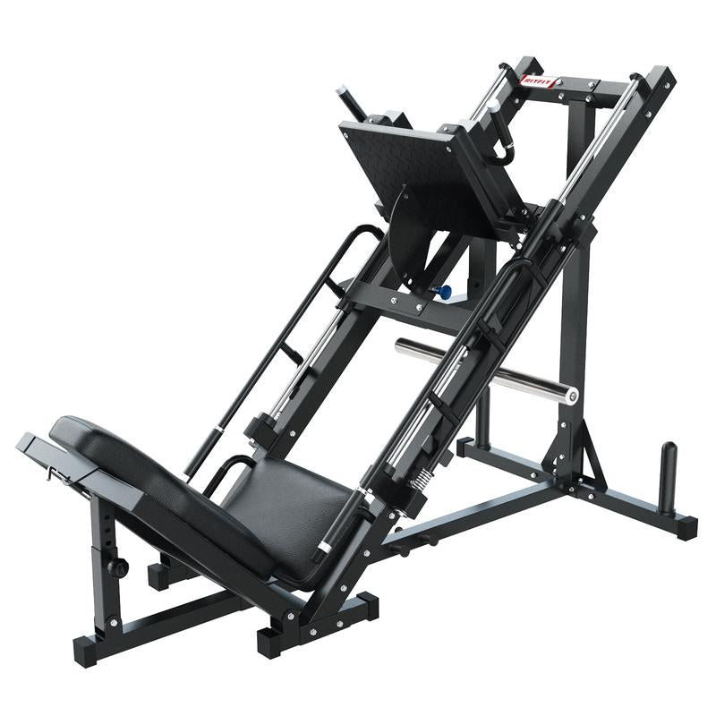 Ritfit BLP01 2-In-1 Leg Press and Hack Squat Machine with Steel Foot Pedals and Anti-Slip Patterns Home Gym Hip Abduction Machines