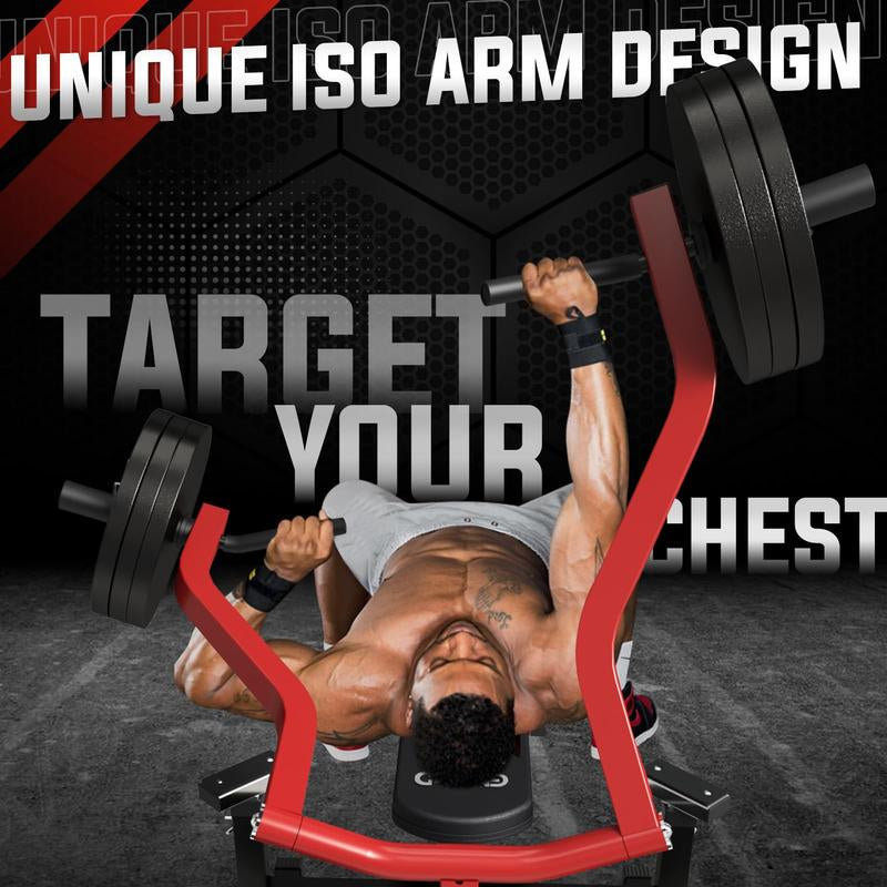 【Fathersdaygift】Chest Press Machine, 1050LBS Bench Press Machine with Independent Converging Arms, Adjustable Flat Incline Bench for Chest, AB Workouts, Shoulder Home Gym Equipment