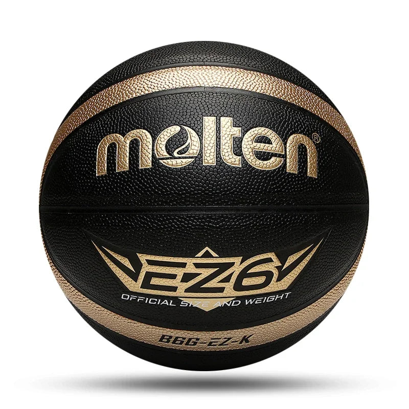 Size 5 6 7 Basketball Black Gold PU Outdoor Indoor Balls Women Youth Man Match Training Basketalls Free Air Pump Bag
