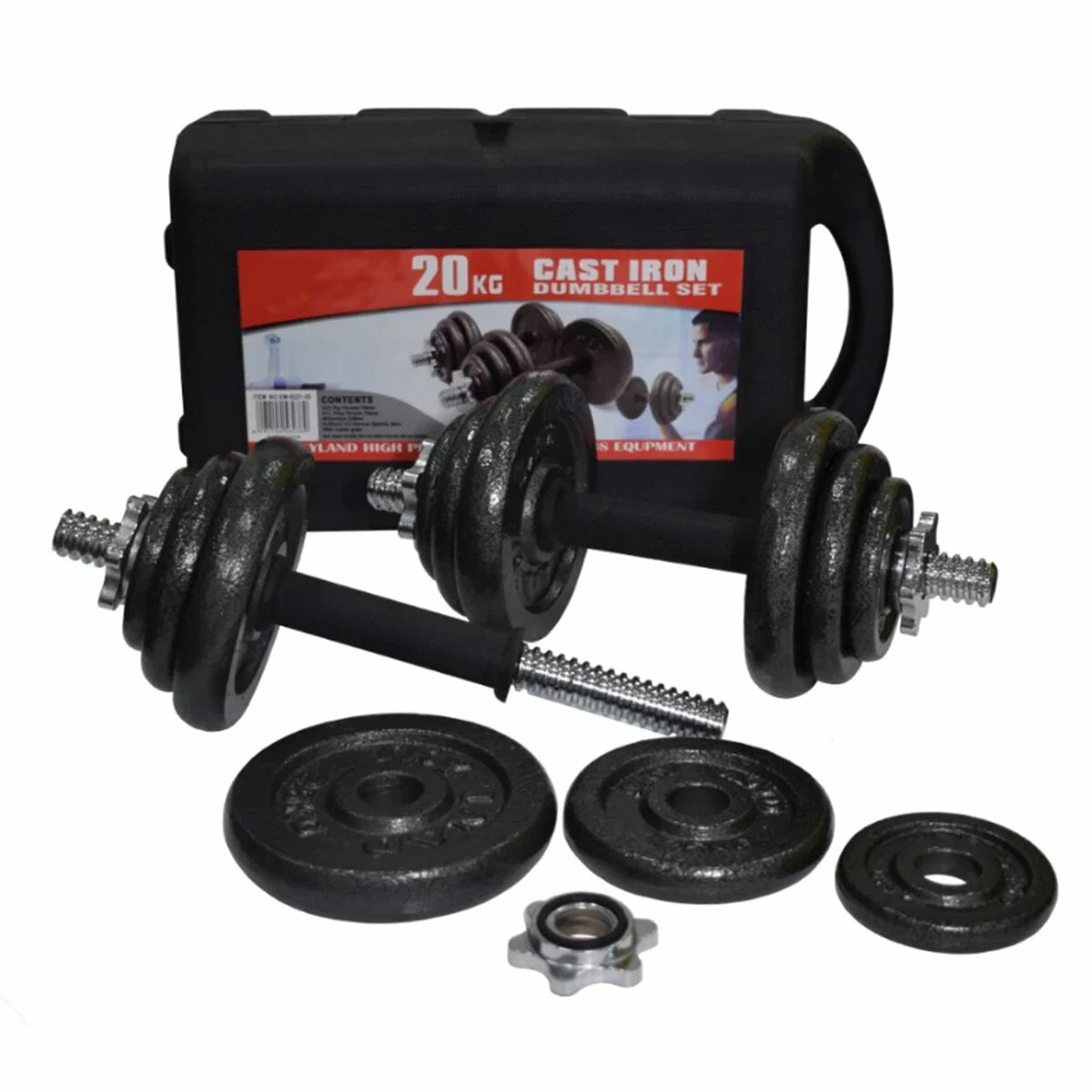 Dumbbell Set Weight Dumbbells Home Gym Training Fitness Barbell Equipment Case