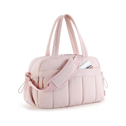 BAGSMART Puffy Water-Resistant Gym Travel Duffel Bag for Women with Wet Pocket, Carry on Weekender Bags, Water Resistant Workout Bag Sports Gym Outdoorfun