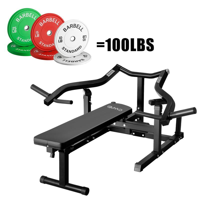 【Fathersdaygift】Chest Press Machine, 1050LBS Bench Press Machine with Independent Converging Arms, Adjustable Flat Incline Bench for Chest, AB Workouts, Shoulder Home Gym Equipment