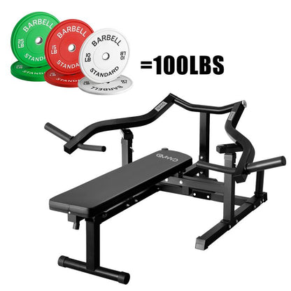 【Fathersdaygift】Chest Press Machine, 1050LBS Bench Press Machine with Independent Converging Arms, Adjustable Flat Incline Bench for Chest, AB Workouts, Shoulder Home Gym Equipment