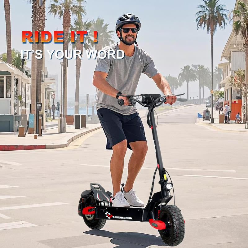 All-Terrain Electric Scooter,1200W Violent Motor,30Mph Speed 20/40Miles Range,3 Seconds Folding,330Lbs Load Capacity,Dual Shock Absorption,Foldable Off-Road E-Scooter