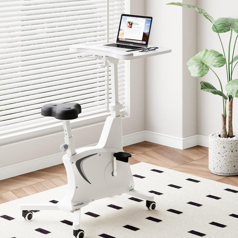 【Memorialday】3-In-1 Exercise Bike V9 PLUS, All-In-One under Desk Bike with Pedal Exerciser, Indoor Cycling Bike with Adjustable Resistance/Lcd Display/Seat/Desktop 350LBS Heavy Duty, Stationary Bike for Home