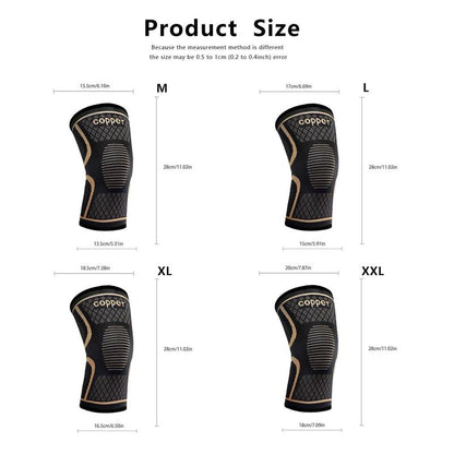 1 Pair 3D Knitted Sports Knee Sleeves for Men and Women Hiking, Volleyball, Cycling, Running, Knee Pads