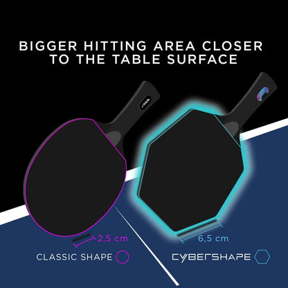 Table Tennis Racquet Cyber Shape Carbon Hexagon