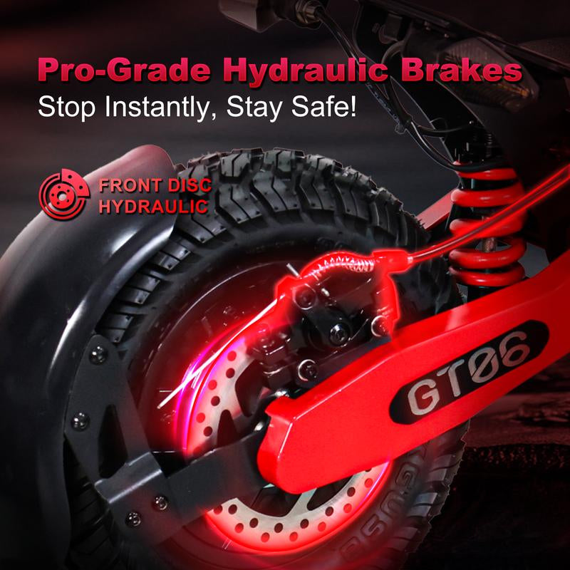 All-Terrain Electric Scooter,1200W Violent Motor,30Mph Speed 20/40Miles Range,3 Seconds Folding,330Lbs Load Capacity,Dual Shock Absorption,Foldable Off-Road E-Scooter