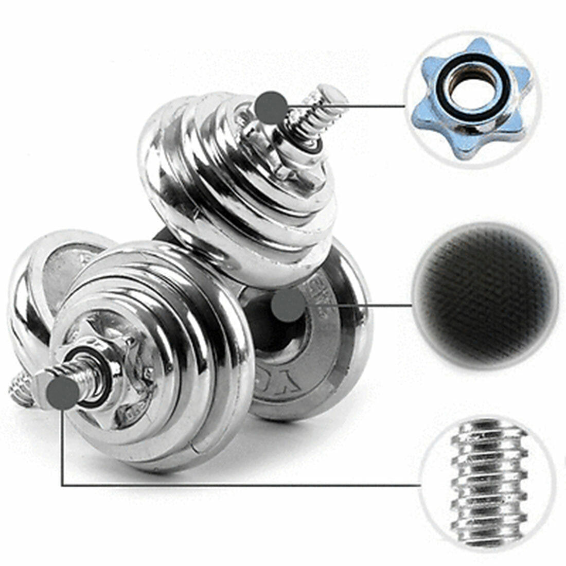 Dumbbell Set Weight Dumbbells Home Gym Training Fitness Barbell Equipment Case