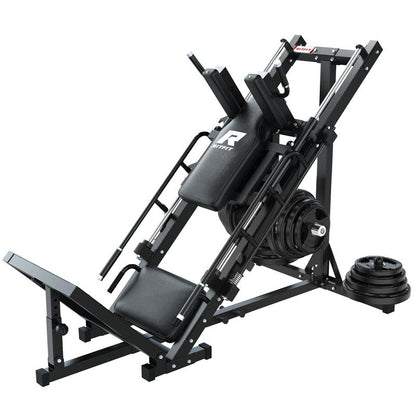 Ritfit BLP01 2-In-1 Leg Press and Hack Squat Machine with Steel Foot Pedals and Anti-Slip Patterns Home Gym Hip Abduction Machines