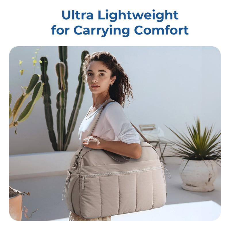BAGSMART Puffy Water-Resistant Gym Travel Duffel Bag for Women with Wet Pocket, Carry on Weekender Bags, Water Resistant Workout Bag Sports Gym Outdoorfun