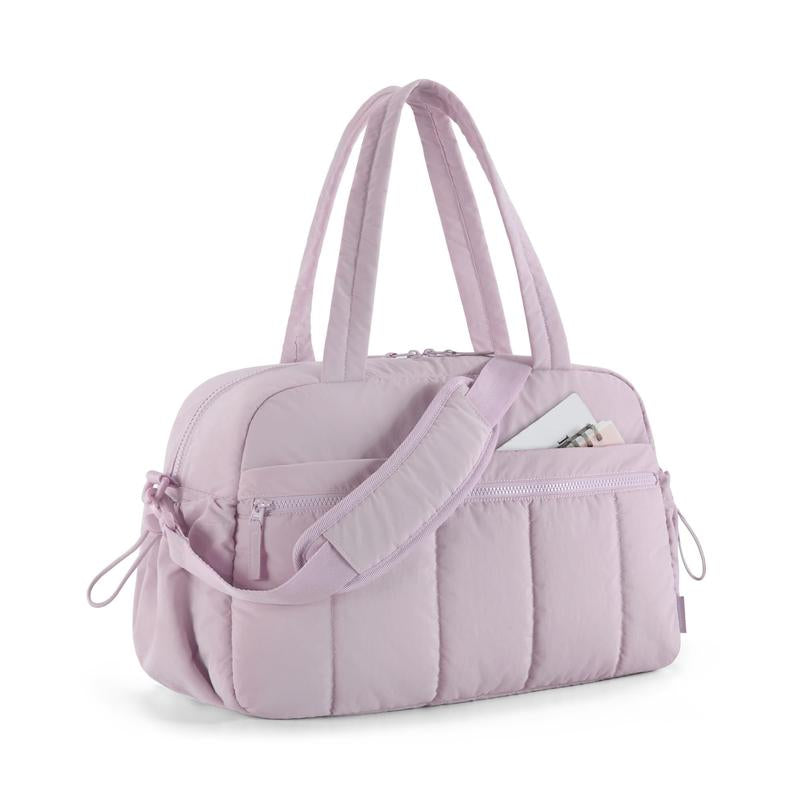 BAGSMART Puffy Water-Resistant Gym Travel Duffel Bag for Women with Wet Pocket, Carry on Weekender Bags, Water Resistant Workout Bag Sports Gym Outdoorfun