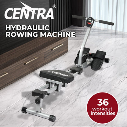 Centra Hydraulic Rowing Machine 12 Levels Resistance Cardio Exercise Fit Home