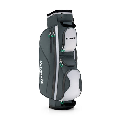 14 Dividers Golf Cart Bag 7 Zippered Pocket Cooler Bag Rain Hood Valuable Bag
