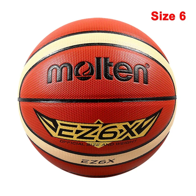 Size 5 6 7 Basketball Black Gold PU Outdoor Indoor Balls Women Youth Man Match Training Basketalls Free Air Pump Bag
