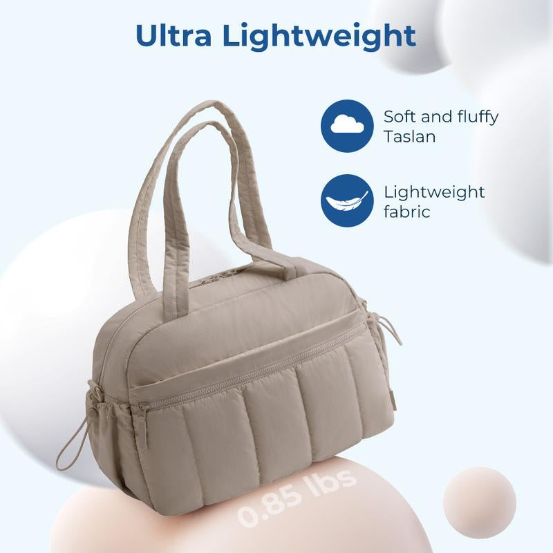 BAGSMART Puffy Water-Resistant Gym Travel Duffel Bag for Women with Wet Pocket, Carry on Weekender Bags, Water Resistant Workout Bag Sports Gym Outdoorfun