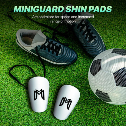 Medicaptain Miniguards - Mini Shin Gaurds/Pads for HIGH LEVEL PLAYERS - MEN, WOMEN, TEENS - Tiny Shin Guards Optimized for Speed and Lightweight Feel