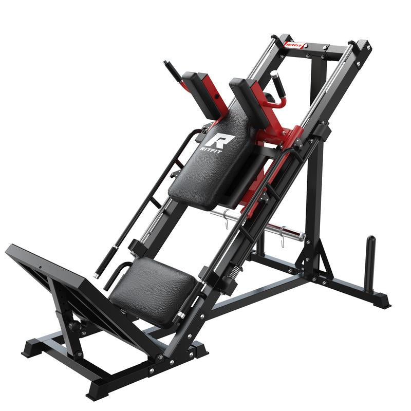 Ritfit BLP01 2-In-1 Leg Press and Hack Squat Machine with Steel Foot Pedals and Anti-Slip Patterns Home Gym Hip Abduction Machines