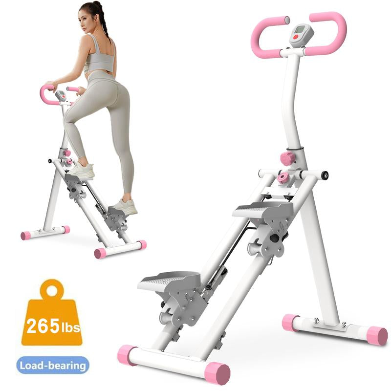 [Dufominc] 265Lbs Stair Stepper Climber Machine with Handlebar - 196N Resistance Upgrade Vertical Climber Workout Machine for Full-Body Exercise Climber Fitness Equipment