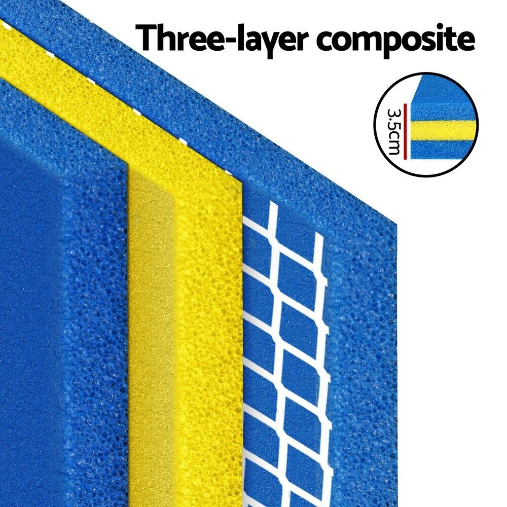 Weisshorn Floating Water Mat 3.5X1.8M Foam Pad Swimming Pool Platform Blue