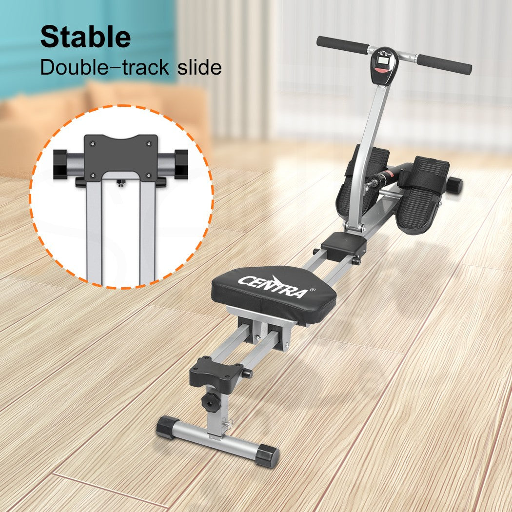 Centra Hydraulic Rowing Machine 12 Levels Resistance Cardio Exercise Fit Home