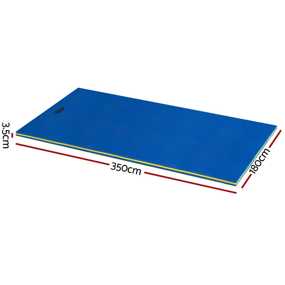 Weisshorn Floating Water Mat 3.5X1.8M Foam Pad Swimming Pool Platform Blue