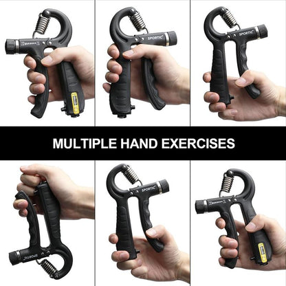 2 Pack Grip Strength Trainer, Adjustable Resistance 10-150 Lbs Forearm Hand Gripper, Non-Slip, for Muscle Building and Injury Recovery for Athletes Outdoorfun