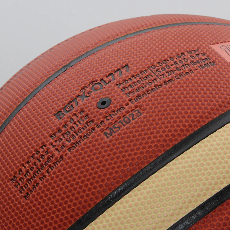 2023  Original Basketball Ball Size 7/6/5 High Quality PU Wear-Resistant Match Training Outdoor Indoor Men Basketbol Topu