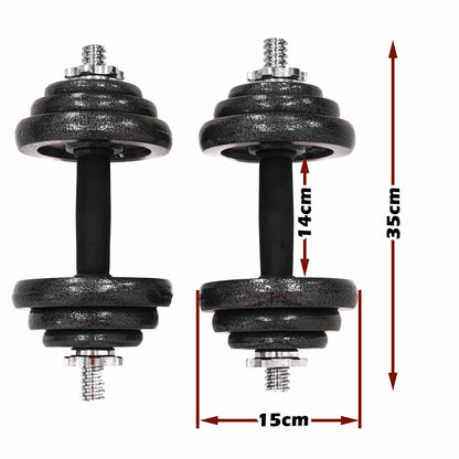 Dumbbell Set Weight Dumbbells Home Gym Training Fitness Barbell Equipment Case