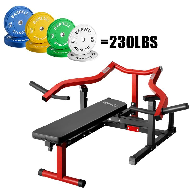 【Fathersdaygift】Chest Press Machine, 1050LBS Bench Press Machine with Independent Converging Arms, Adjustable Flat Incline Bench for Chest, AB Workouts, Shoulder Home Gym Equipment